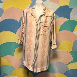 Intimately free people silk paisley pearl buttons small